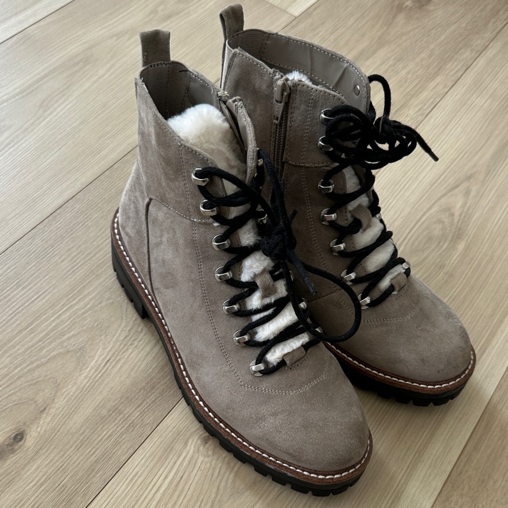 Women's Suede Lace-Up Boots